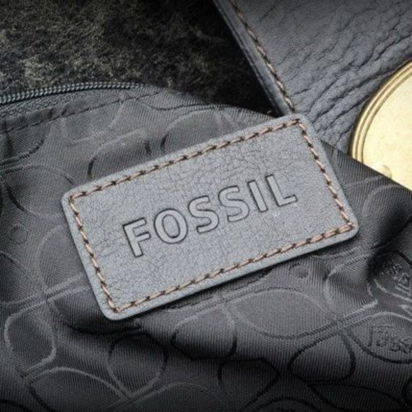 Vintage Fossil Re-Issue Weekender Black Leather Bag - Picture 4 of 6